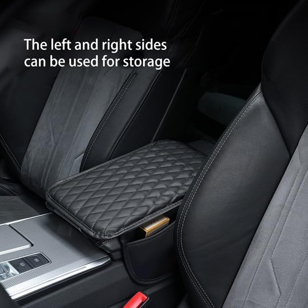 Car Armrest Cover for Toyota Cressida 1977–1992, Center Console Pad, Leather Armrest Box Protector, Waterproof Anti-Scratch Console Lid Cushion,Comfort Interior Accessories,B-Red