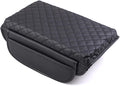Leather Center Console Lid Cover,Seat Armrest Pad，Armrest Arm Rest Cushion,Center Console Armrest Cover for Tesla Model 3/Y (with Side Pockets)