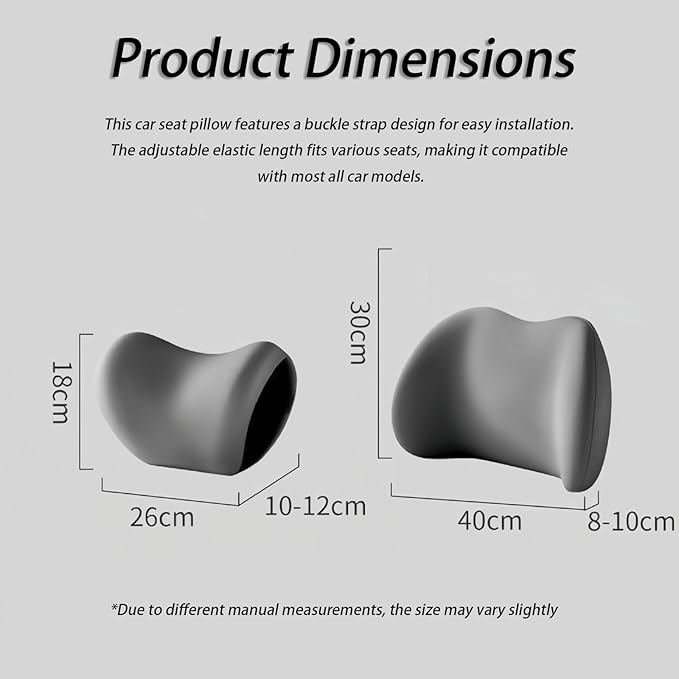 Car Lumbar Support Pillow and Car Neck Pillow Kit for BMW 4 Series 8 Series Convertible, Car Seat Neck Back Rest Pillows, Ergonomic Car Seat Headrest & Lumbar Cushion,A Black