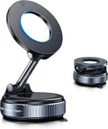 Magnetic Phone Holder for Car - Suction Cup Phone Mount for Magsafe, Universal 360° Dashboard Phone Holder Vacuum Cell Phone Holders for Your Car/Gym/Mirror Car Mount for iPhone & Android
