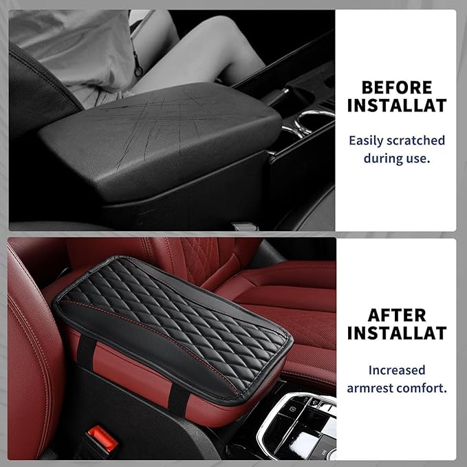 Auto Center Console Pad for Volkswagen Golf Variant(2017-2020) Accessories Car Armrest Cushion Protects Your armrest and Feels Comfortable on Your Elbows and arms