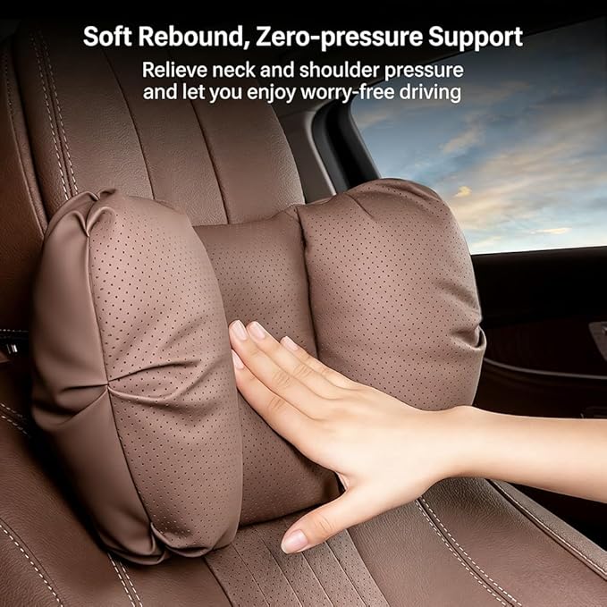 Car Neck Pillow & Lumbar Support for Mazda MX-5 Miata 2019-2023 Ergonomic Breathable Mesh Auto Seat Back Cushion Headrest,Black-Neck Pillow