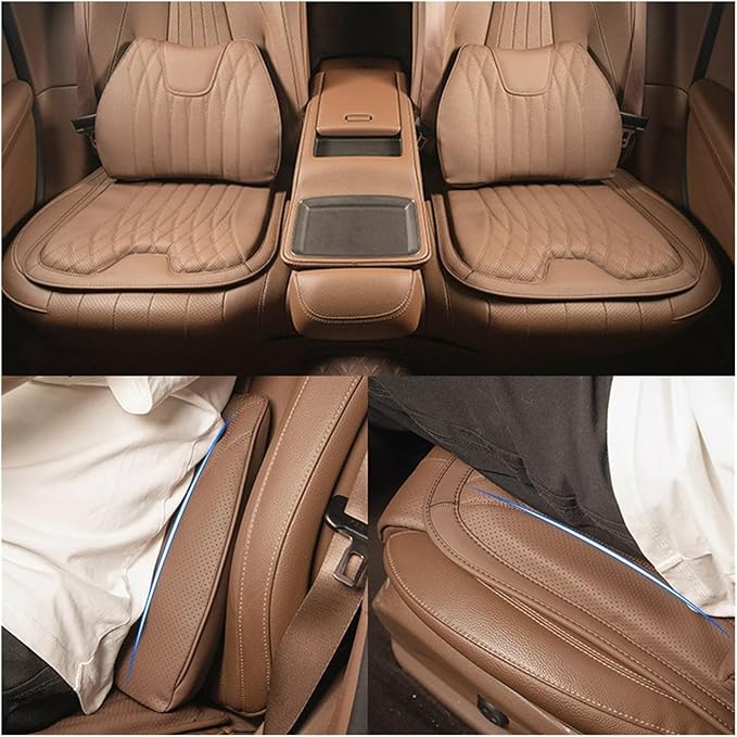 KAnduo M Car Seat Cushion for BMW All Model I3 I4 I8 X1 X2 X3 X4 X5 X5M X6 X7 Z4 Car Lumbar Support Pillow Auto Seat Waist Back Cushion Y (Color : Black A)