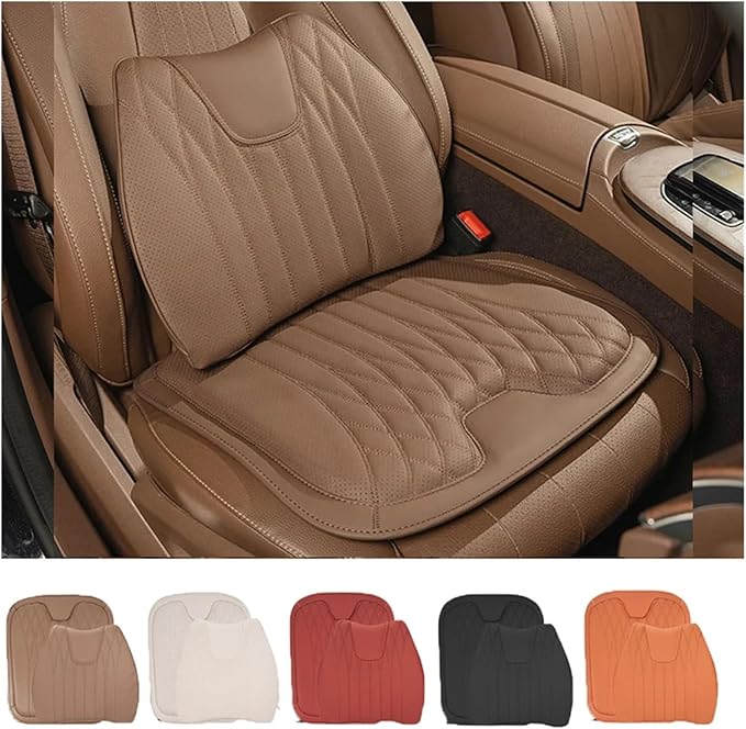 KAnduo M Car Seat Cushion for BMW All Model I3 I4 I8 X1 X2 X3 X4 X5 X5M X6 X7 Z4 Car Lumbar Support Pillow Auto Seat Waist Back Cushion Y (Color : Beige C)