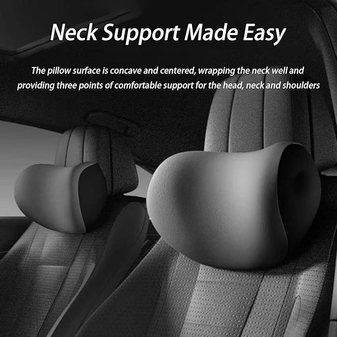 Car Lumbar Support Pillow and Car Neck Pillow Kit for BMW 4 Series 8 Series Convertible, Car Seat Neck Back Rest Pillows, Ergonomic Car Seat Headrest & Lumbar Cushion,C Coffee