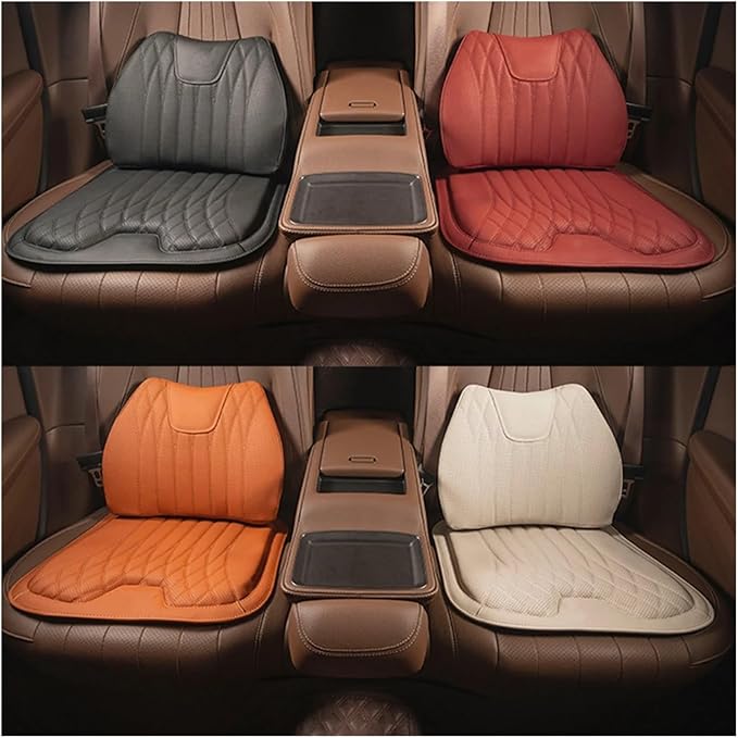KAnduo M Car Seat Cushion for BMW All Model I3 I4 I8 X1 X2 X3 X4 X5 X5M X6 X7 Z4 Car Lumbar Support Pillow Auto Seat Waist Back Cushion Y (Color : Orange C)