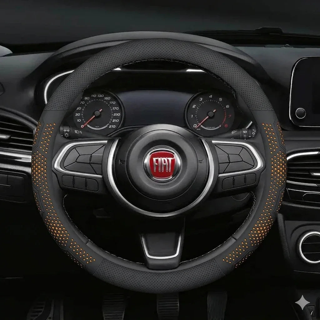 Fiat Breathable Leather Steering Wheel Cover