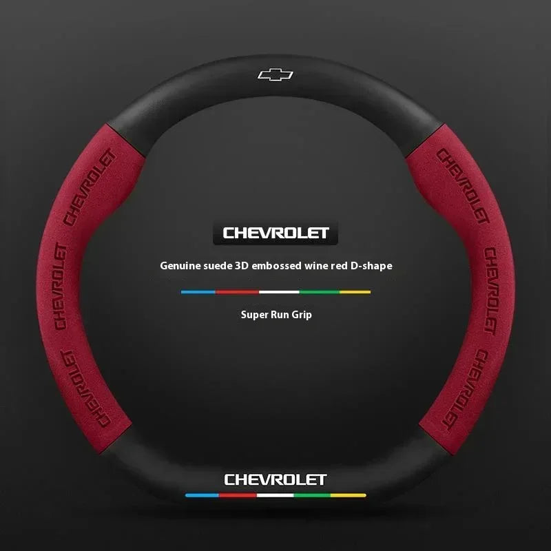 Chevrolet Suede Carbon Fiber Steering Wheel Cover