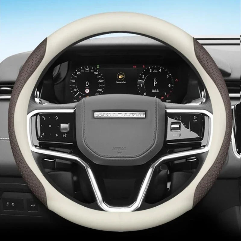 Land Rover Leather & Carbon Fiber Steering Wheel Cover