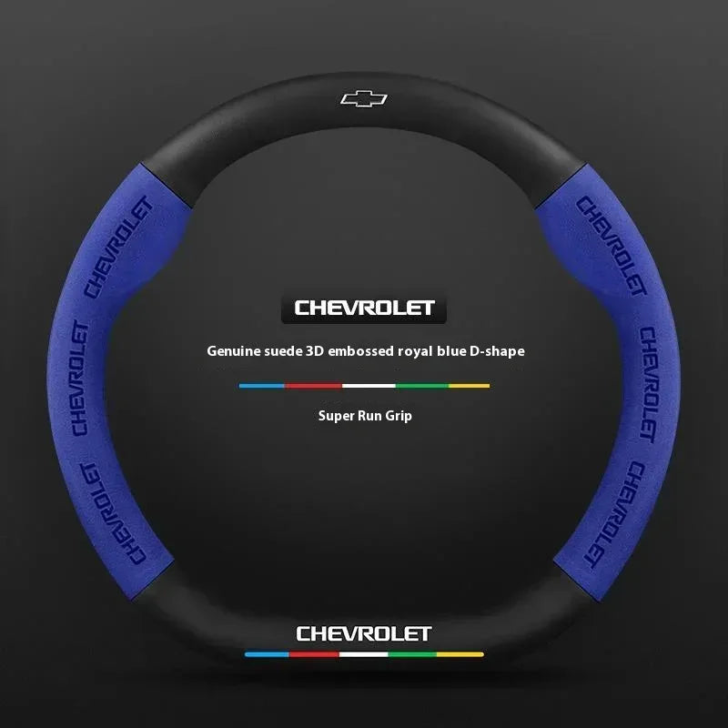 Chevrolet Suede Carbon Fiber Steering Wheel Cover