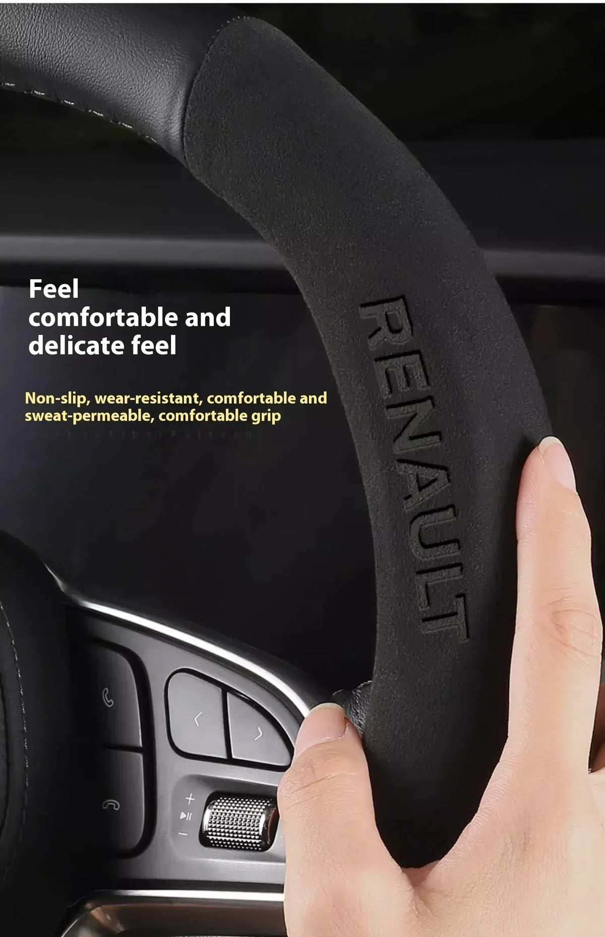 Renault Carbon Fiber Steering Wheel Cover