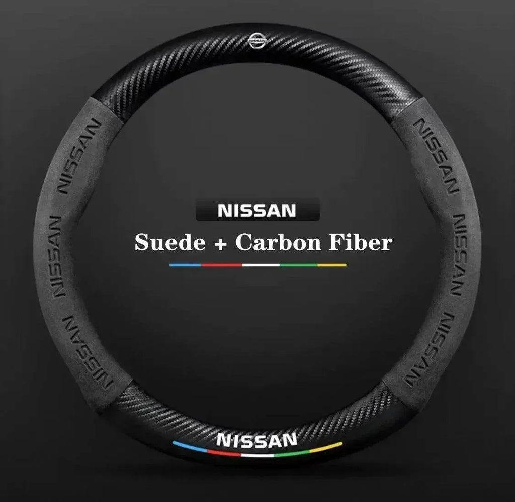 Nissan Carbon Fiber Suede Steering Wheel Cover