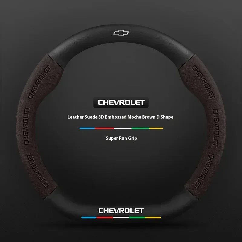 Chevrolet Suede Carbon Fiber Steering Wheel Cover