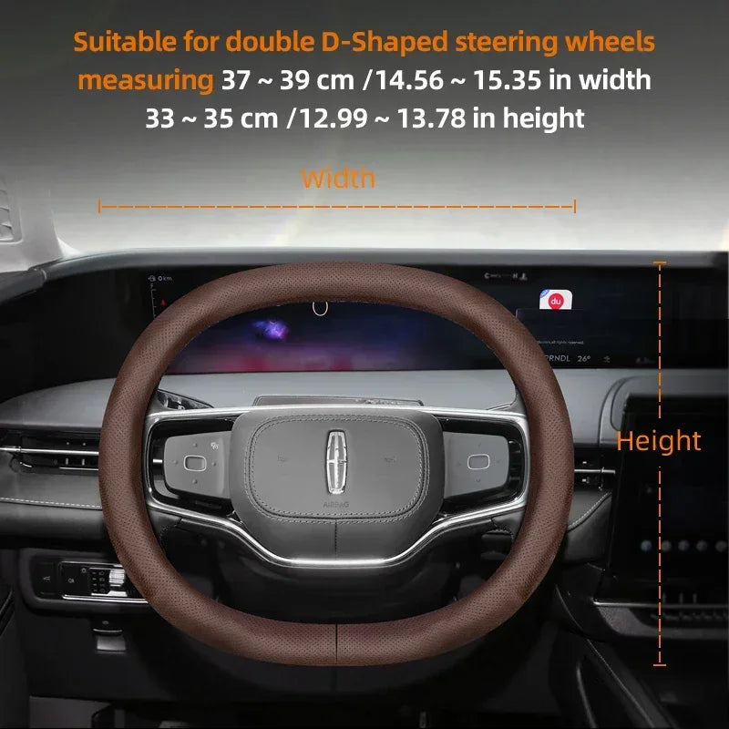 Lincoln Ultra-Thin Breathable Leather Steering Wheel Cover