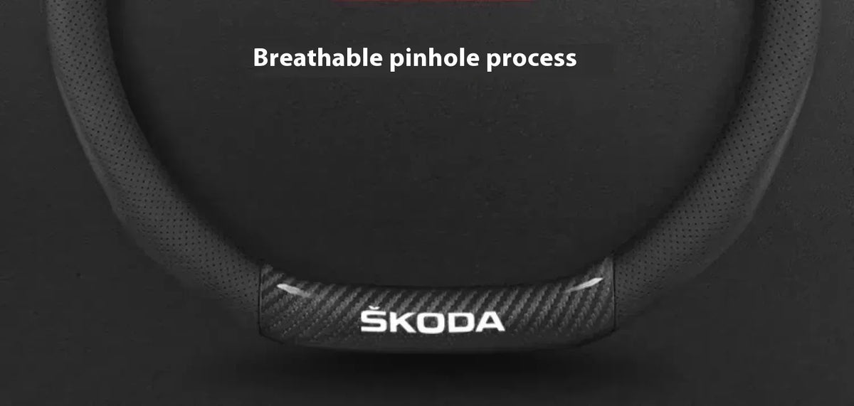 Skoda Carbon Fiber Steering Wheel Cover
