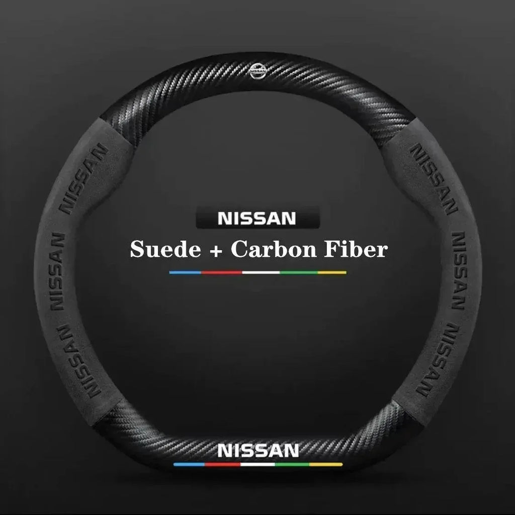 Nissan Carbon Fiber Suede Steering Wheel Cover