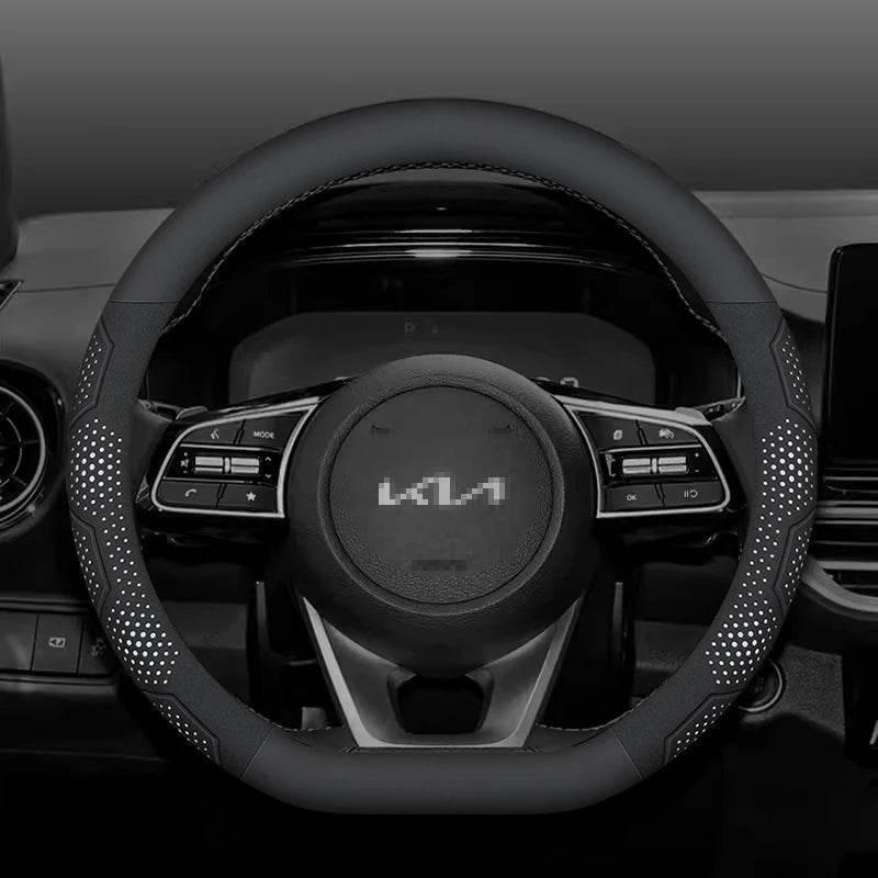 Kia Carbon Fiber Suede Steering Wheel Cover