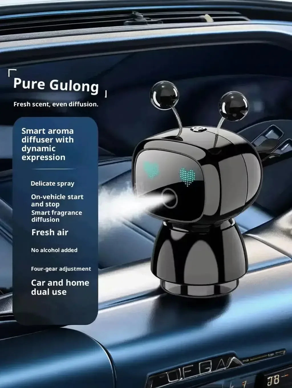 AutoTech Robot Car Aromatherapy Diffuser - LED Air Freshener