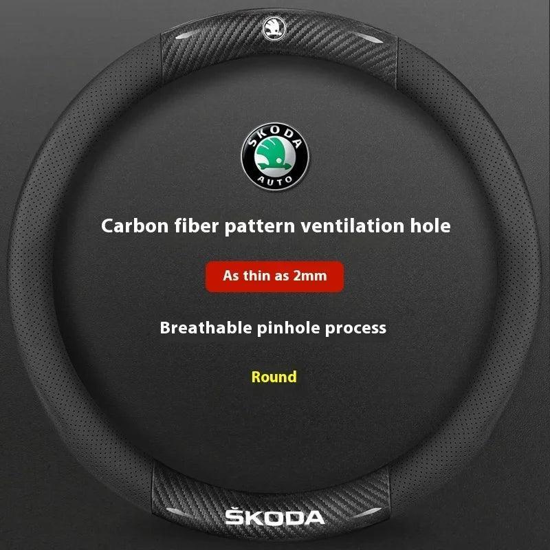 Skoda Carbon Fiber Steering Wheel Cover