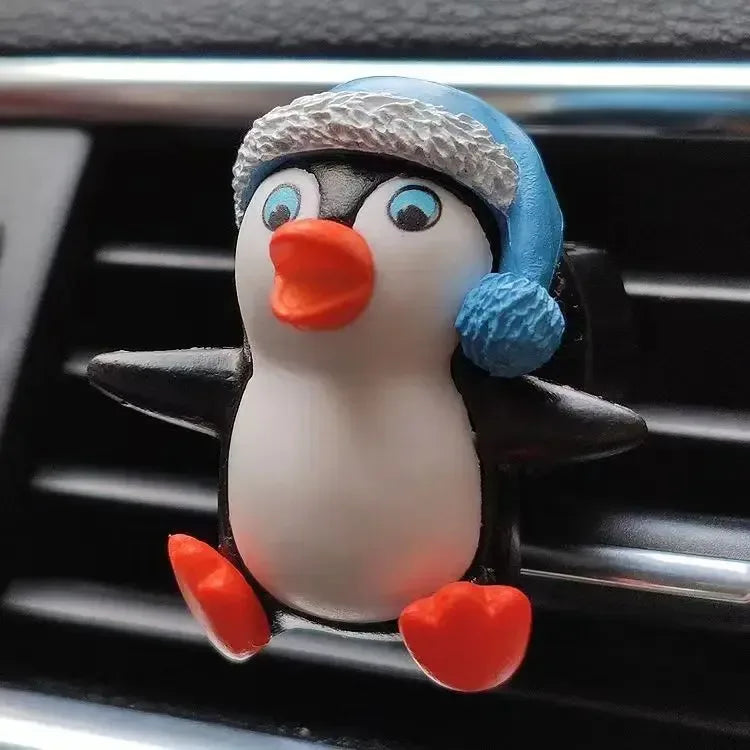 Penguin Car Air Freshener - Auto AC Vent Aromatherapy Diffuser