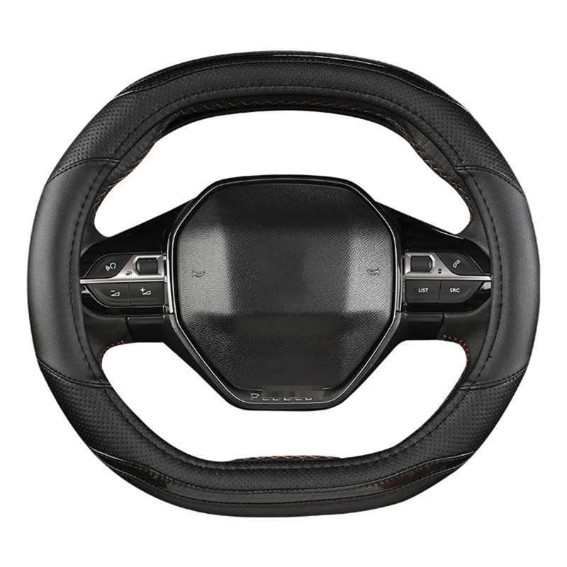 Peugeot Carbon Fiber + PU Leather Steering Wheel Cover