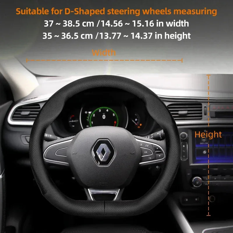 Renault Ultra-Thin Breathable Leather Steering Wheel Cover