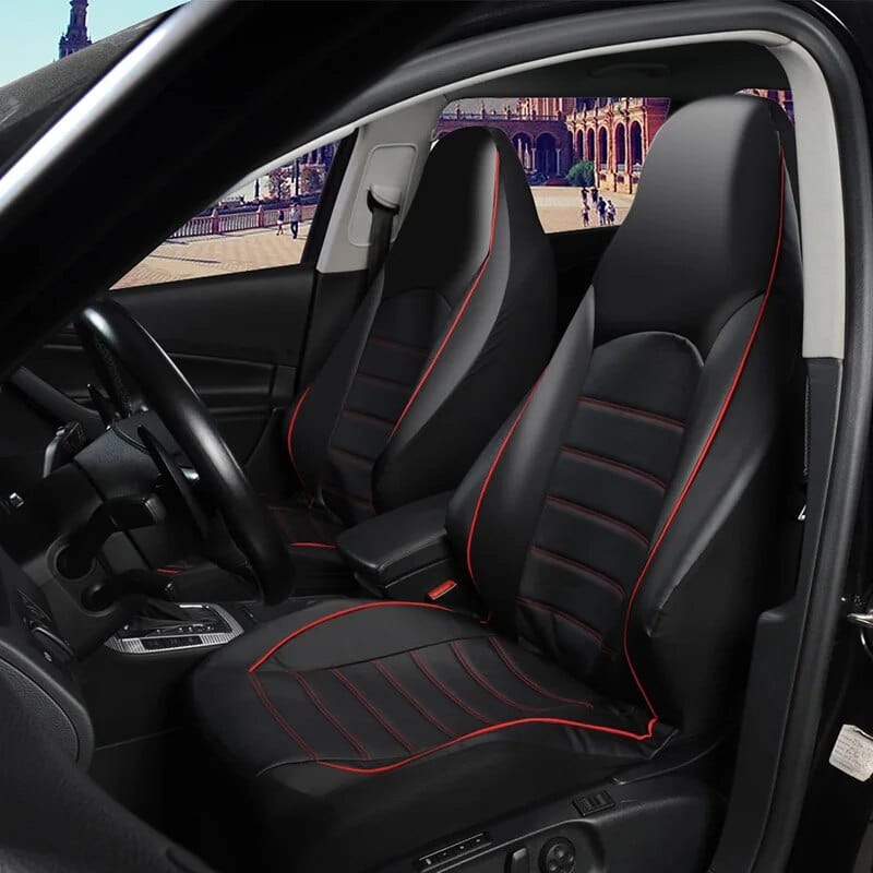 PU Leather Front Car Seat Covers, Fashion Style High Back Bucket Car Seat Cover, Auto Interior Car Seat Protector